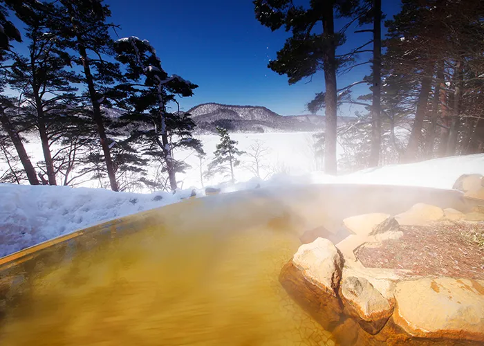 温泉　冬