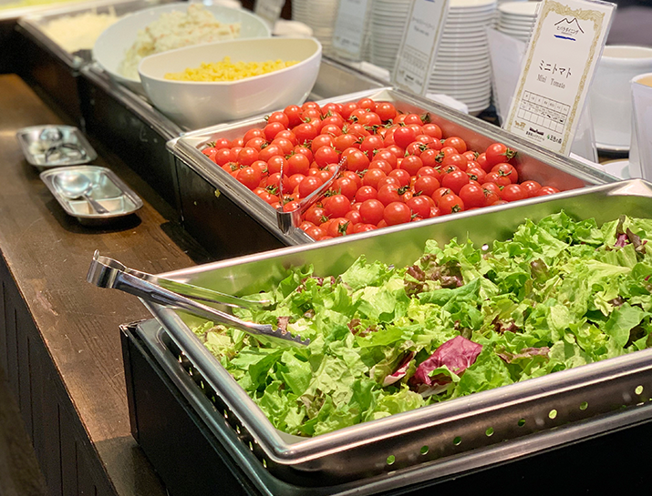 季節野菜のサラダコーナー
